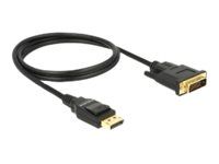Kábel adaptéra - jeden spoj - DisplayPort (M) do DVI-D (M) - DisplayPort 1.2a - 1 m - pasívny - čierna
