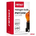 Halogénová žiarovka PWY24W WP3.3x14.5-4 Amber 12V 24W AMiO-04410