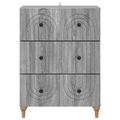 vidaXL Zásuvkový kabinet Sivá sonoma 66 x 34,5 x 90 cm