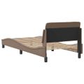 vidaXL Rám postele Dover kapučínový 90x190 cm umelá koža