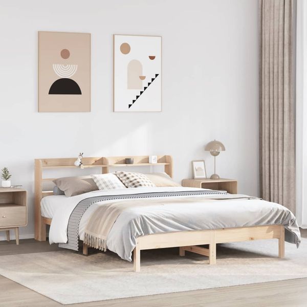 vidaXL Posteľ bez matraca 135x190 cm masívna borovica