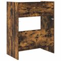 vidaXL DJ stôl Dymový dub 102 x 45 x 102 cm Kompozitné drevo