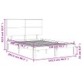 vidaXL Posteľný rám s čelom medovohnedý 140x200 cm masívne drevo