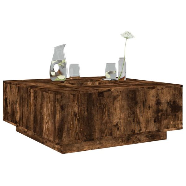 vidaXL Konferenčný stolík dymový dub 100x100x40 cm kompozitné drevo