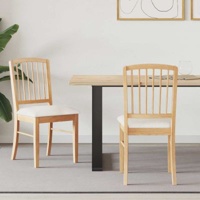 vidaXL Jedálenské stoličky 2 pcs Prírodná 50 x 52,5 x 91 cm
