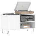 vidaXL Skrinka na platne biela 85x38x48 cm kompozitné drevo