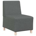 vidaXL Bezrúčková modulárna sofa jednotka 3 ks Tmavo šedá látka