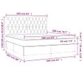 vidaXL Posteľný rám boxspring s matracom modrý 160x200 cm látka