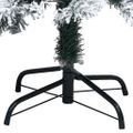 vidaXL Umelý vianočný stromček Biela 150 cm PVC a Oceľ a Plast
