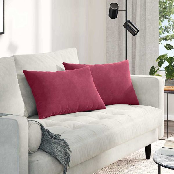 vidaXL Vankúše na pohovku 2 pcs Víno červené 60 x 40 cm