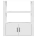 vidaXL Komoda biela 80x30x90 cm spracované drevo