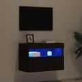 vidaXL TV nástenná skriňa 60 x 30 x 40 cm Čierny dub Kompozitné drevo