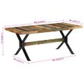 vidaXL Jedálenský stôl 180x90x73 cm recyklovaný masív