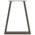 vidaXL Nohy k jedálenskému stolu v tvare V, 2 ks, prírodná oceľ, 50 x (72-73,3) cm, oceľ