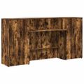 vidaXL Recepčný stôl dymový dub 200x50x103,5 cm kompozitné drevo