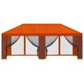 vidaXL Záhradný altánok so bočnými stenami 6 x 3 m Oranžová
