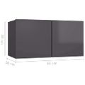 vidaXL TV skrinky 4 ks lesklé sivé 60x30x30 cm drevotrieska