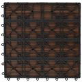 vidaXL Dlažba na terasu 11 ks Hnedá 30 x 30 cm WPC