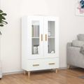 vidaXL Vysoká skrinka biela 70x31x115 cm spracované drevo