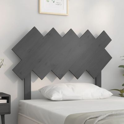 vidaXL Čelo postele sivé 104x3x80,5 cm masívna borovica