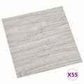 vidaXL Podlahové dosky Šedá a drevo 5,11 m² 55 ks PVC
