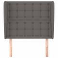 vidaXL Čelo postele so záhybmi sivé 93 x 23 x 118/128 cm umelá koža