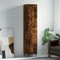 vidaXL Vysoká skrinka dymový dub 34,5x34x180 cm spracované drevo