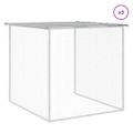 vidaXL Klietka pre kurčatá strecha bledosivá 403x98x90 cm poz. oceľ