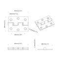 vidaXL Pánt 720 ks Strieborná 50 x 38 x 1,3 mm Oceľ