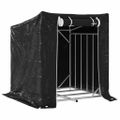 vidaXL Regál na krbové drevo s pláštenkou 100,5x100,5x110,5 cm