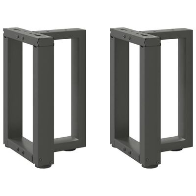vidaXL Nohy konferenčného stolíka v tvare T, 2 ks, antracitové, 28x25x(42-43) cm, oceľ