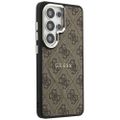 Obal Guess case 4G Embossed Ring MagSafe pre Samsung Galaxy S26 Ultra hnedý