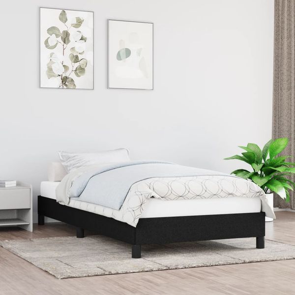 vidaXL Rám postele bez matraca Čierna 80x200cm Látka