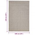 vidaXL Koberec prírodný sisal 100x150 cm pieskový