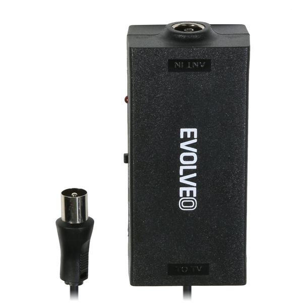 EVOLVEO Amp 1, anténny zosilňovač FM/DAB+/DVB-T2, filter LTE,4G,5G