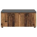 vidaXL Predsieňová lavica s vankúšom Staré drevo 100 x 38 x 46 cm