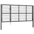 vidaXL Záhradná brána so stĺpikmi oceľová 350x120 cm antracitová