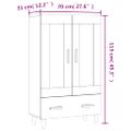 vidaXL Vysoká skrinka hnedý dub 70x31x115 cm spracované drevo