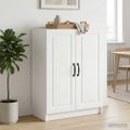 vidaXL Servírovacia skriňa Biela 66 x 34,5 x 87 cm Kompozitné drevo