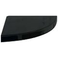 vidaXL Plávajúce rohové police 4 ks, lesklé čierne 35x35x3,8 cm, MDF