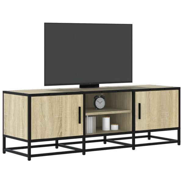 vidaXL TV skrinka dub sonoma 120x35x41 cm kompozitné drevo a kov