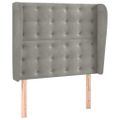 vidaXL Čelo postele so záhybmi bledosivé 93x23x118/128 cm zamat
