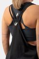Dámske tielko Loose Cross Back Black - NEBBIA