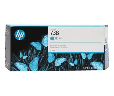 HP 738 azúrová atramentová kazeta (300ml), 676M6A