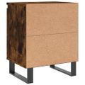 vidaXL Nočné skrinky 2 ks dymový dub 40x30x50 cm kompozitné drevo