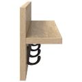vidaXL Vešiak na stenu Nástenná montáž Sonoma dub 60 x 10,5 x 18 cm