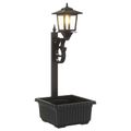 vidaXL Stĺpová lampa s kvetináčom Čierna 29 x 28 x 74 cm ABS a PP
