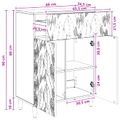 vidaXL Servírovacia skriňa Staré drevo 66 x 34,5 x 90 cm
