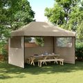 vidaXL Párty stan 279 x 410 x 315 cm Sivohnedá Oxfordská látka