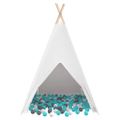 vidaXL Teepee stan Biela 120 x 120 x 150 cm Textil a plast